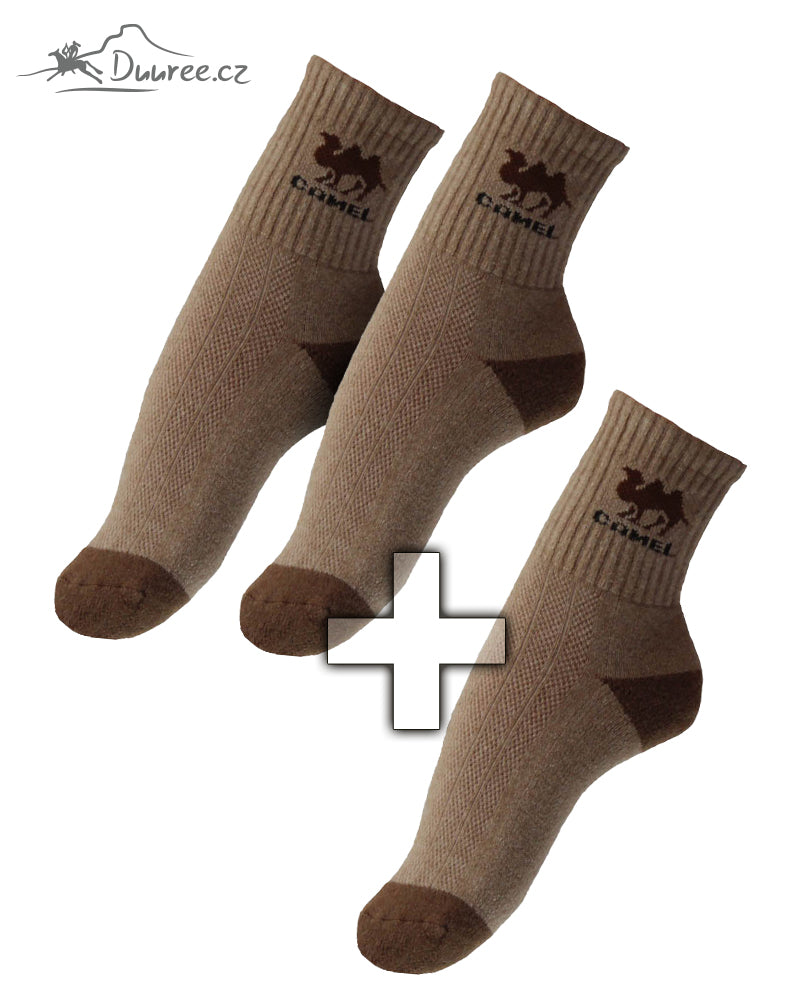 Ponožky Camel wool Béžová 2+1 Dámské