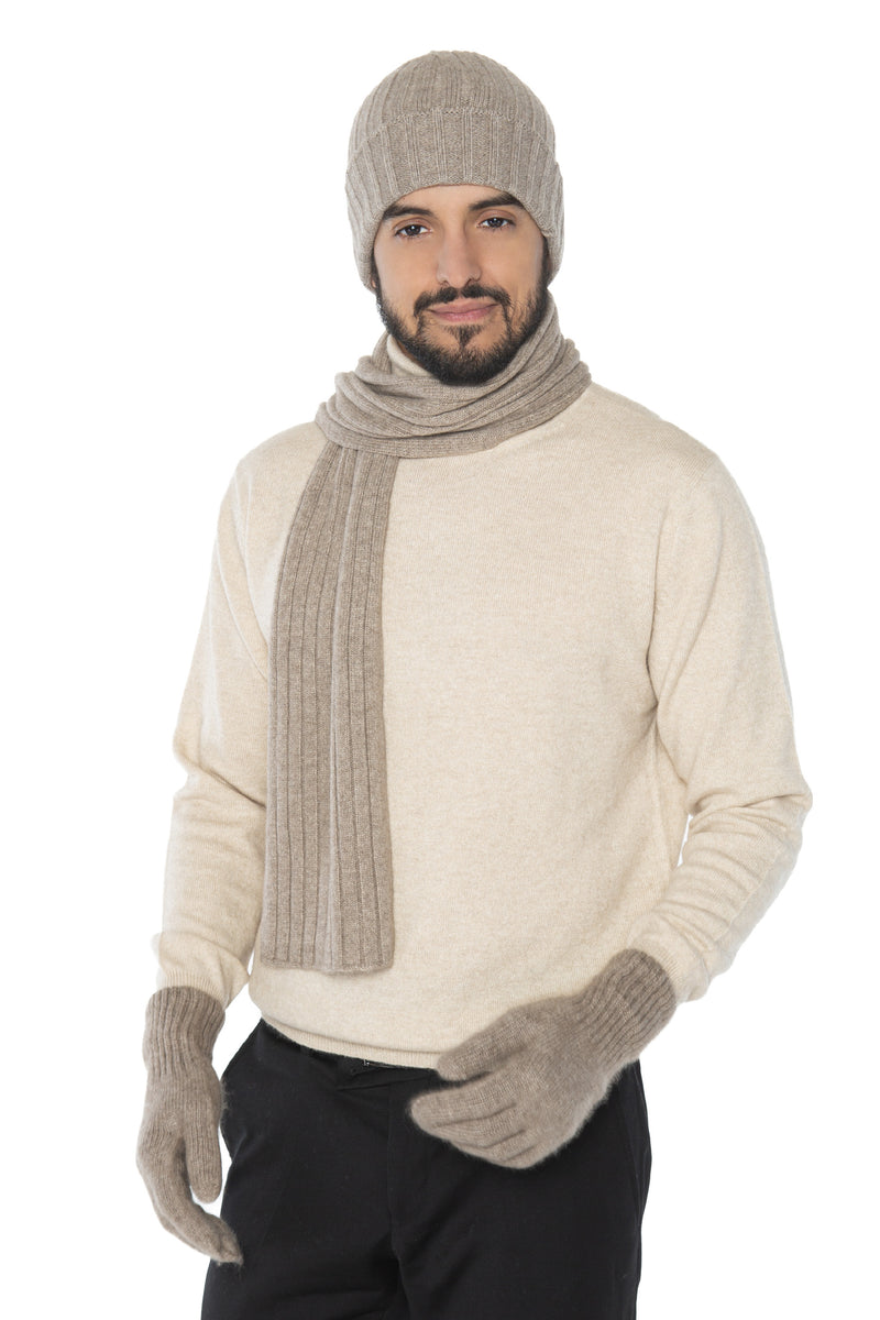 Dárkový set Kerim čepice, rukavice a šála 100% kašmír