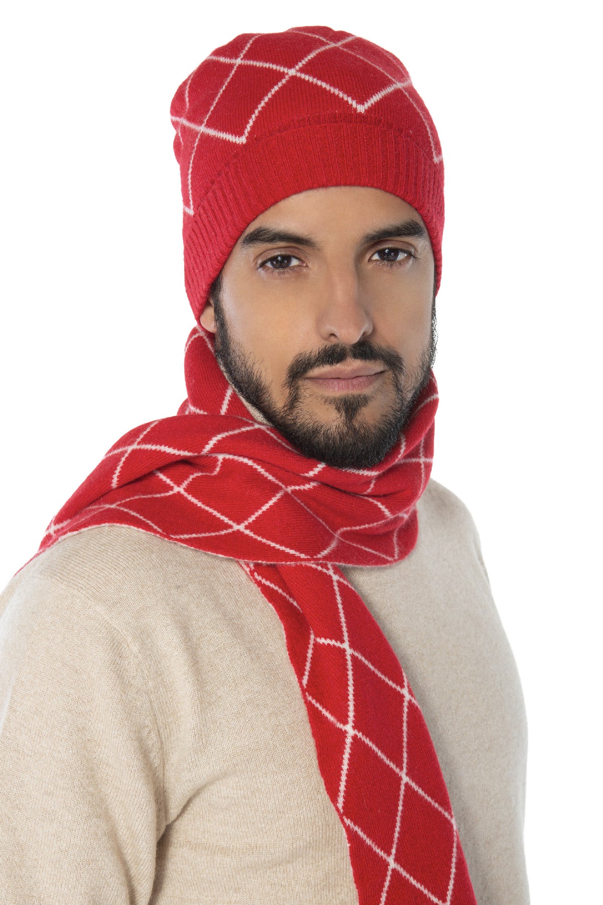 Dárkový set Gil čepice a šála 100% kašmír