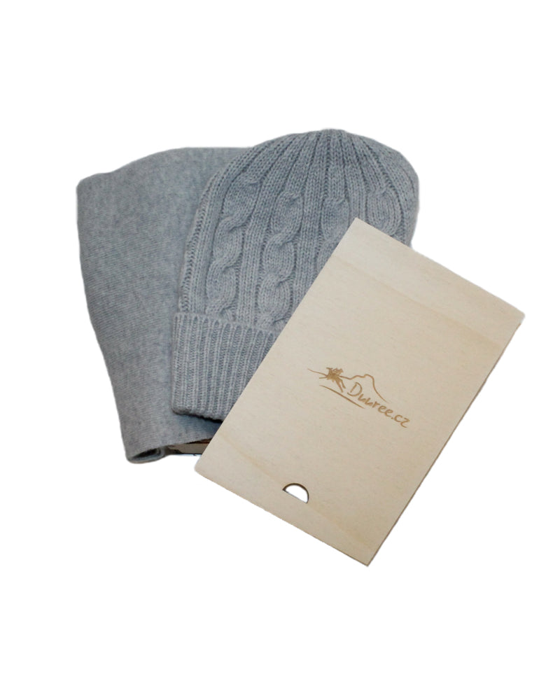 Dárkový set Gerard čepice a šála 100% kašmír
