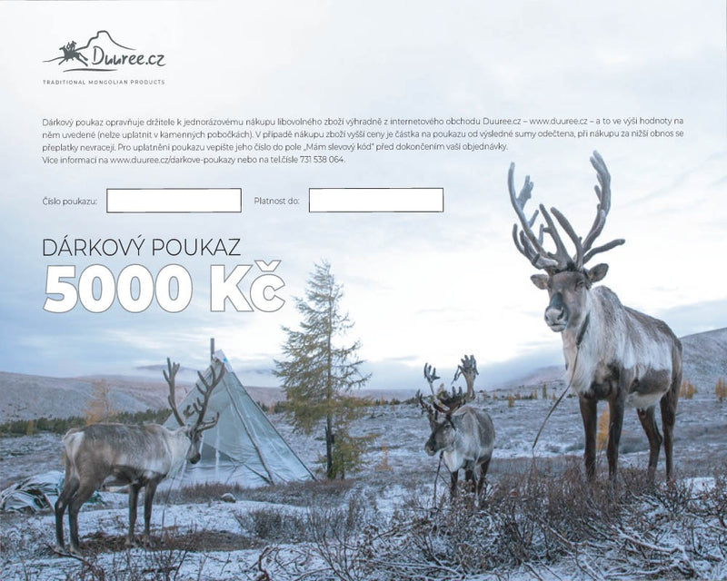 Dárkový poukaz v hodnotě 5000 Kč